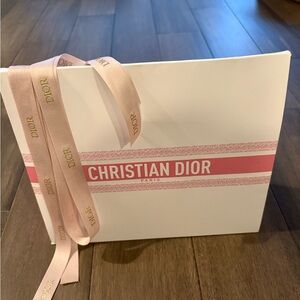Christian Dior Paris “Bee” Envelope Box & Dior Pink Ribbon with Iconic Details